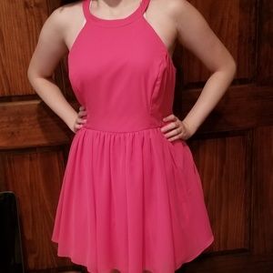 🥰🥰pink halter party /prom/ graduation dress